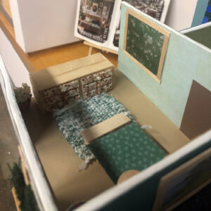 green bedroom #1 of urban oasis model unit